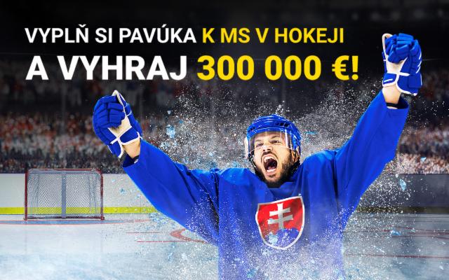 Fortuna Pavúk k MS 2021 v hokeji a výhra 300 000€